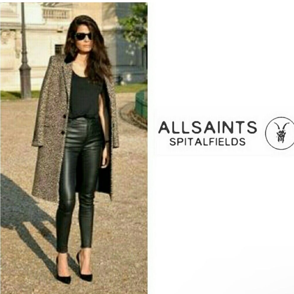 ALL SAINTS Lamb Skin Leather, Low Rise, Skinny Pants, RARE, Y2K, Vintage